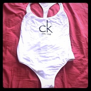 CK one piece racerback swimsuit